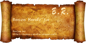 Besze Renáta névjegykártya